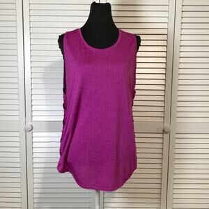 Xersion Purple Quick Dry Crossback Athletic Tank Top L